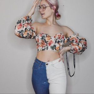 Pretty little thing long sleeve crop top